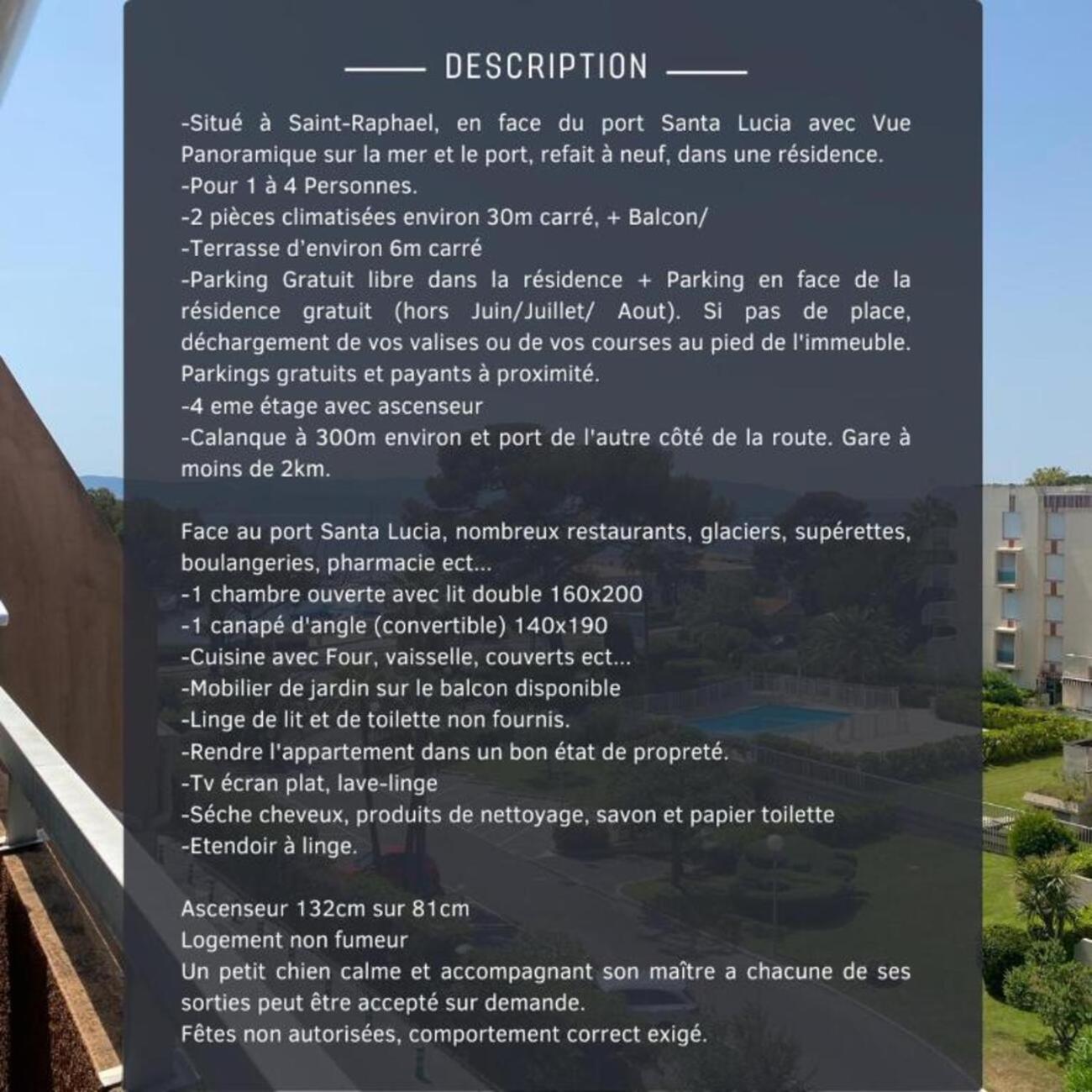 Apartment Vue Port Santa Lucia Saint-Raphael (Var)